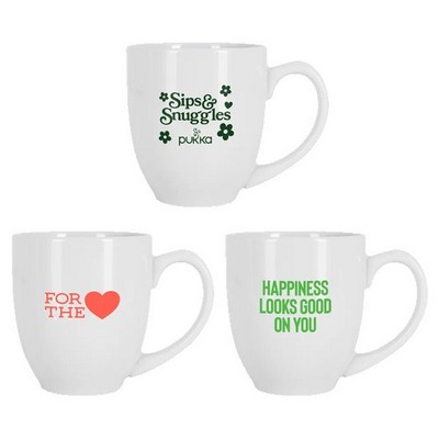 Belmont 16 oz White Bistro Glossy Mug