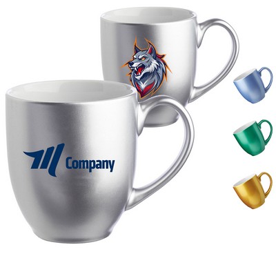 16oz. Metallic Color Bistro Coffee Mugs